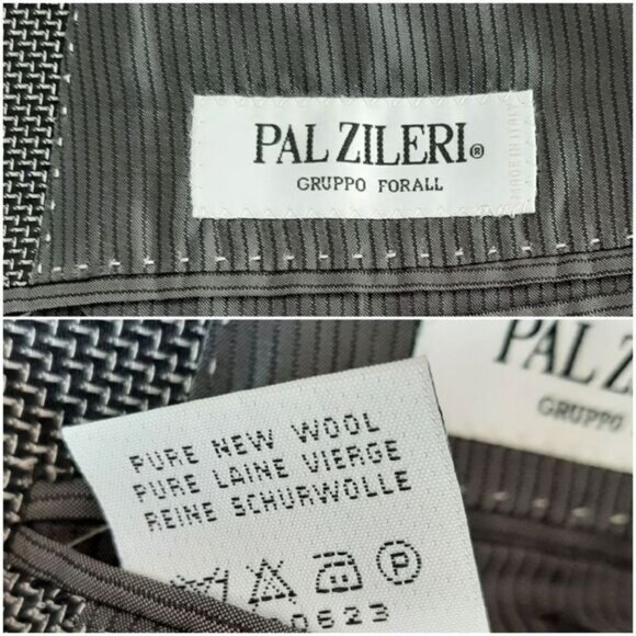 PAL ZILERI Italy Suit Jacket 100% Wool Grey Men's Sz 42 R - Picture 16 of 16